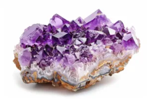 Amethyst: A purple variety of Quartz