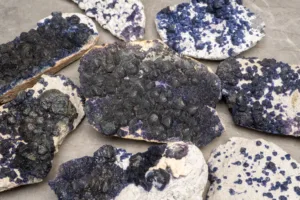 Blueberry Fluorite Crysrals: A a rare variety of Fluorite