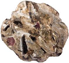 Garnet in Staurolite Crystal