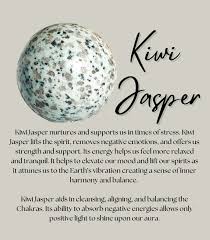 Kiwi Jasper crystal