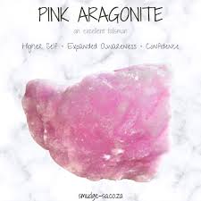 Pink Aragonite crystal