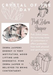 Pink Zebra Jasper Crystal