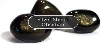Silver Sheen Obsidian crystal