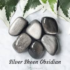 Silver Sheen Obsidian crystal