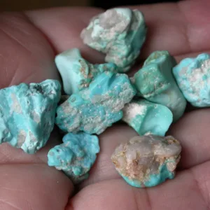 Turquoise on Quartz Crystal